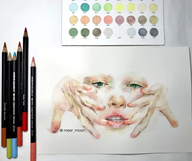 까렌다쉬뮤지엄아쿠아렐,까렌다쉬뮤지엄,까렌다쉬뮤지엄아쿠아렐수채색연필,까렌다쉬수채색연필,까렌다쉬색연필,색연필화,수채화,인물화