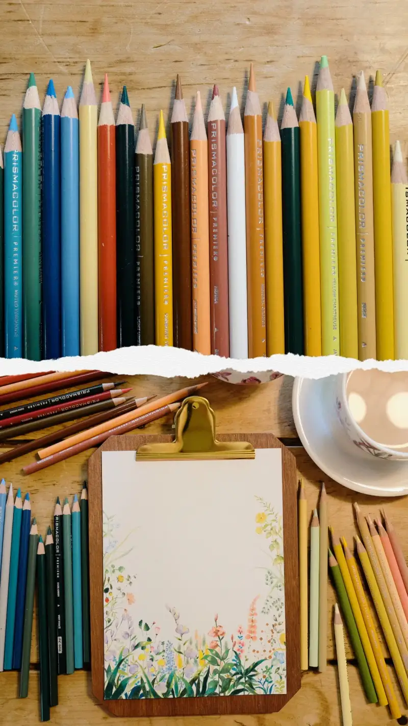 프리즈마유성색연필,유성색연필,색연필그림,식물,꽃,보태니컬,색연필화