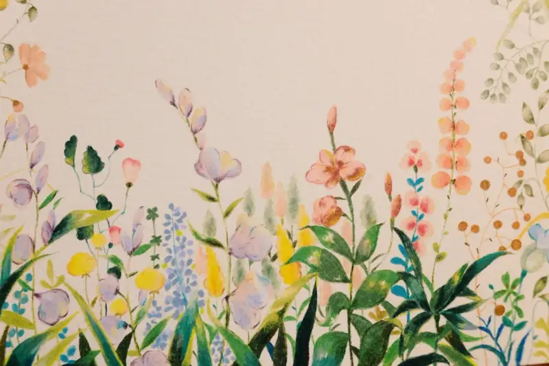 식물,꽃,풀,보태니컬,색연필화,색연필그림