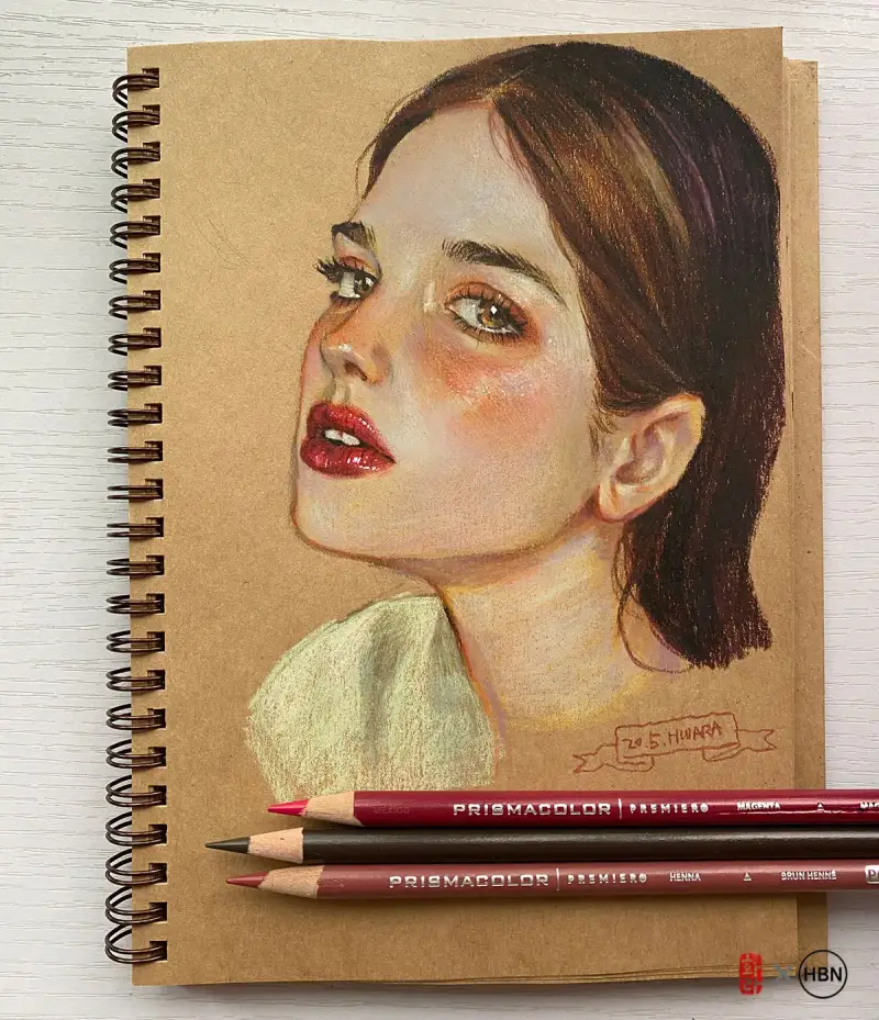 프리즈마색연필,색연필인물화,인물화,색연필