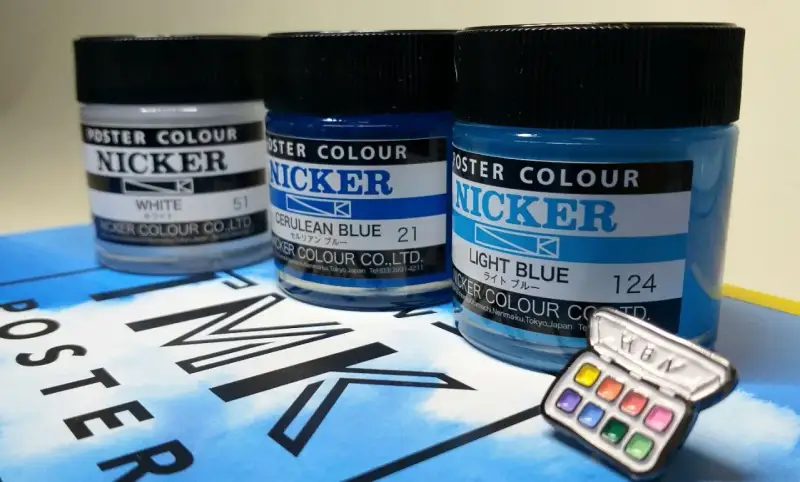 니카,포스터칼라세트,포스터칼라,뮤즈포스터패드,니카포스터패드,뮤즈드로잉패드,과슈종이,포스터,종이