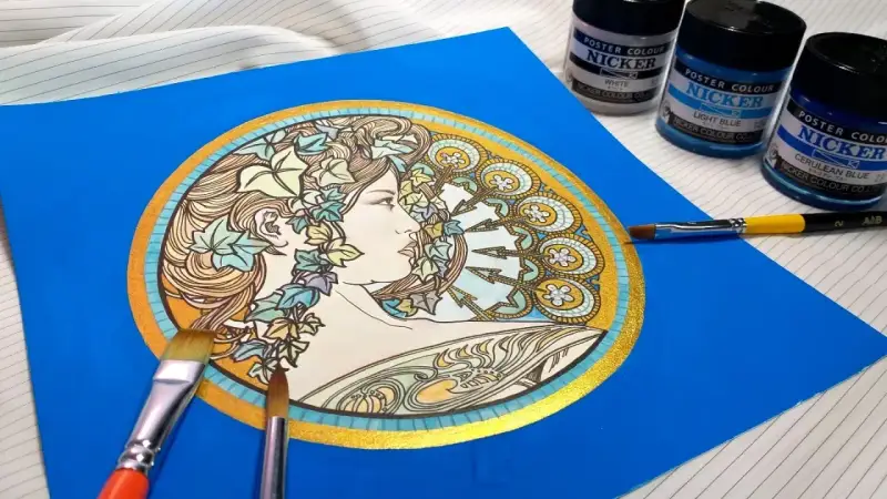 알폰스무하,명화,뮤즈포스터패드,니카포스터패드,니카포스터칼라세트,뮤즈드로잉패드,과슈종이