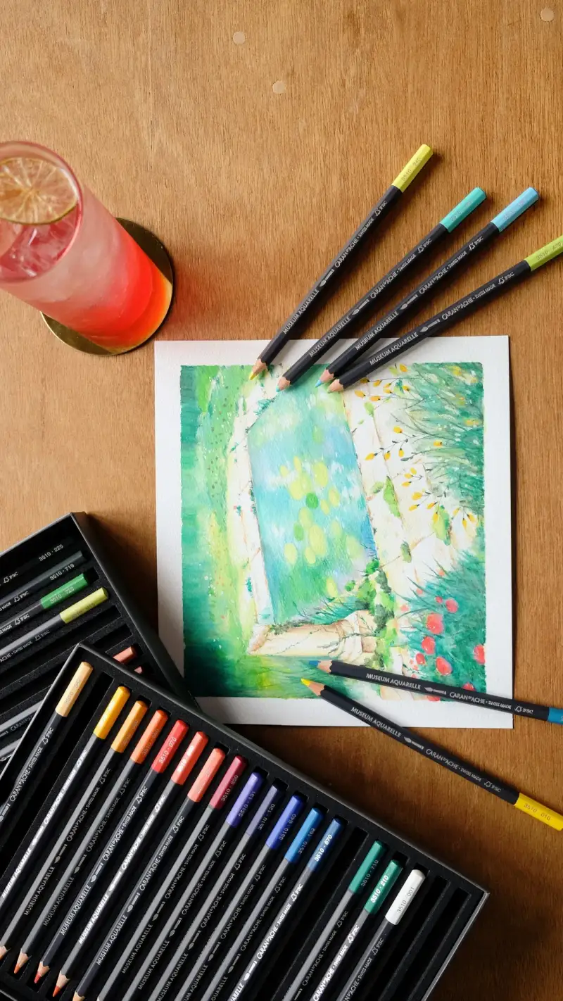 까렌다쉬뮤지엄아쿠아렐수채색연필,까렌다쉬색연필,까렌다쉬수채색연필,수채색연필,수채화,색연필화,풍경화
