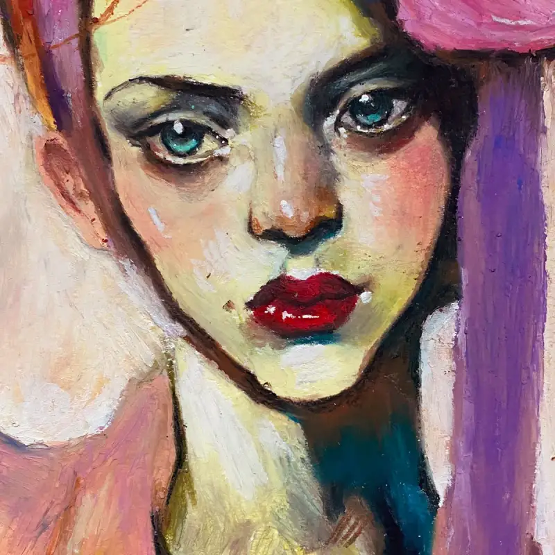 까렌다쉬오일파스텔,오일파스텔,오일파스텔인물화,인물화