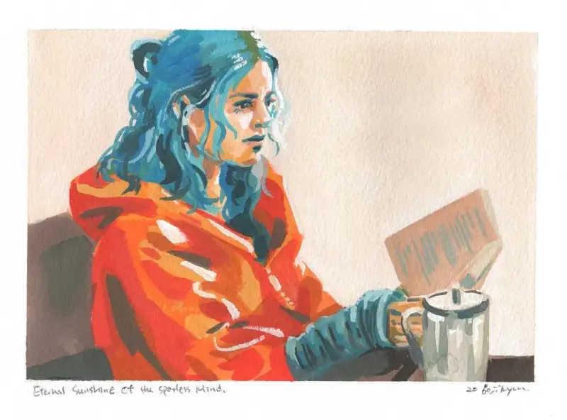 고지티브,홀베인수채과슈,이터널션샤인,인물화