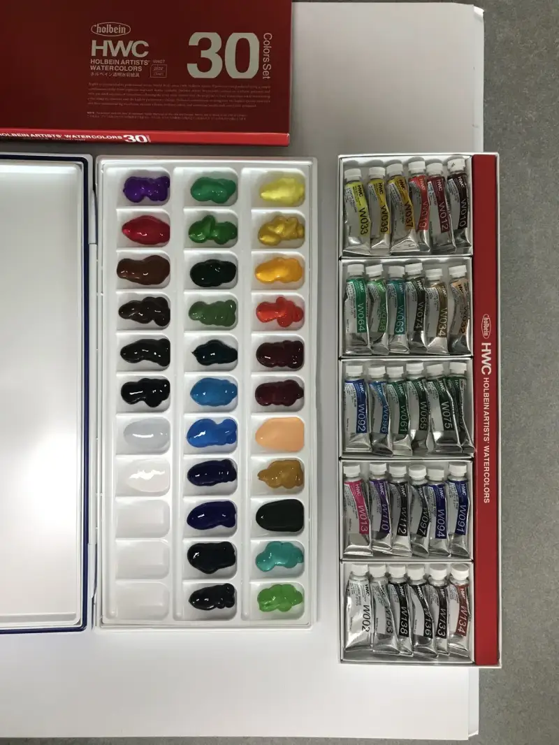 홀베인hwc수채화물감,미젤로퓨전수채화파렛트