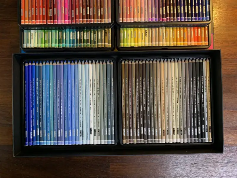 프리즈마유성색연필150색세트,색연필추천,발색표