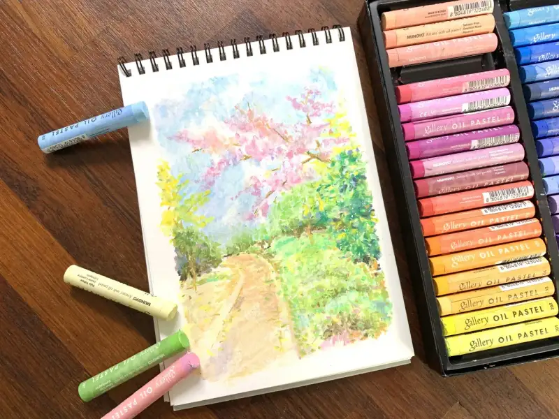 문교아티스트소프트오일파스텔세트,오일파스텔화