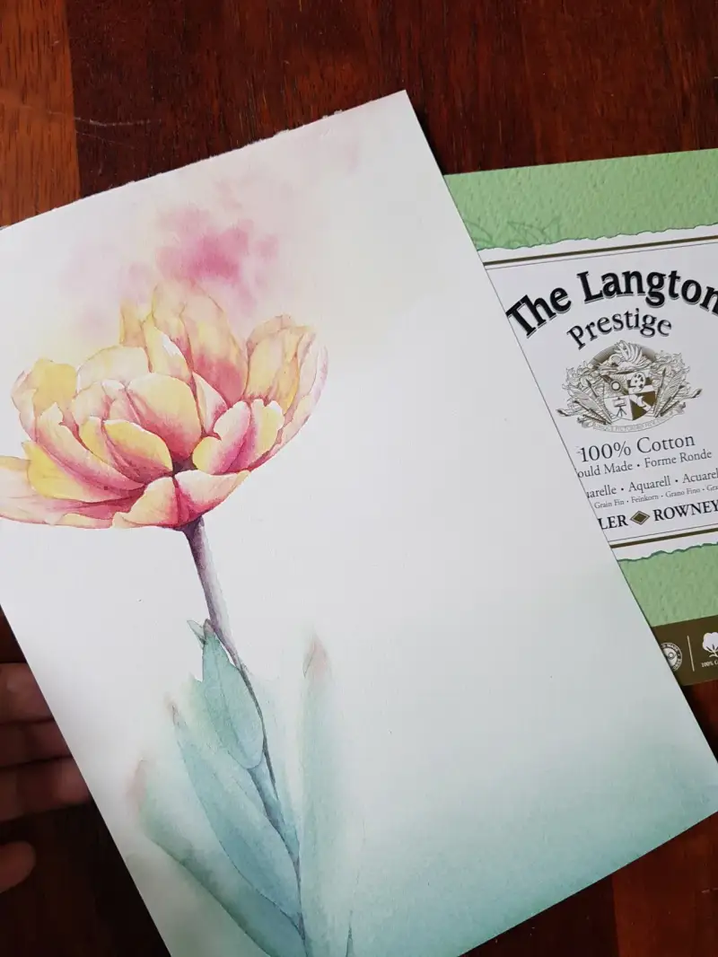 수채화지,수채화패드,수채패드,꽃,꽃그림,튤립꽃,보태니컬