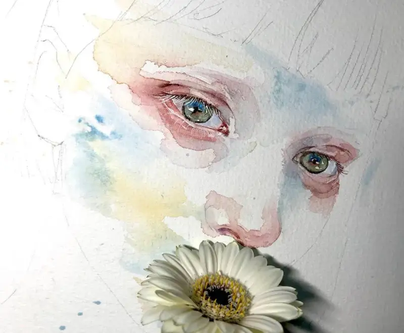 수채화,수채화용지,수채패드,수채화지,인물화,인물수채화