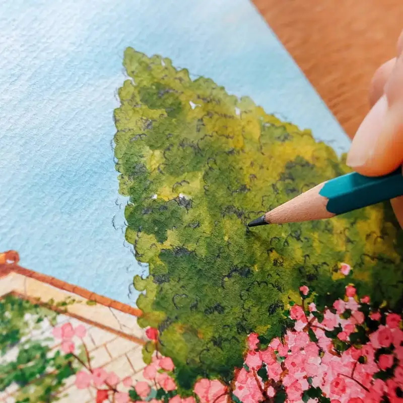 수채화그림,수채화,연필,드로잉,터크와이즈연필,프리즈마터크와이즈드로잉연필