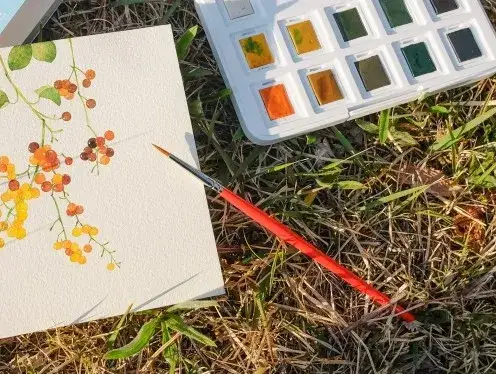 고체물감,반고흐고체물감,반고흐포켓박스,반고흐수채고체물감,anb세필붓,세필붓,수채화붓,풀,식물