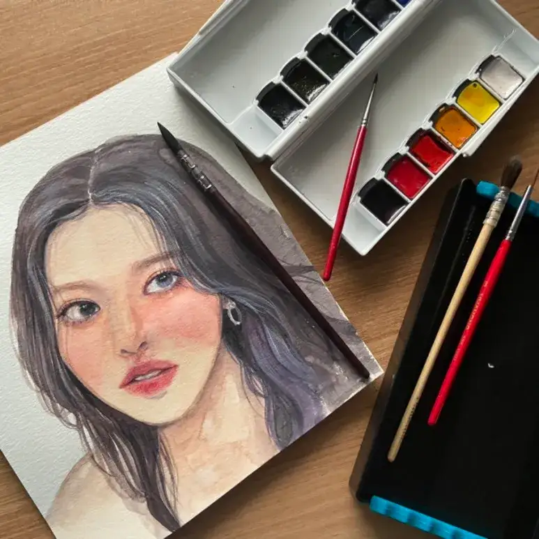 미젤로고체물감,미젤로워터칼라,캔손수채패드,미젤로붓거치대