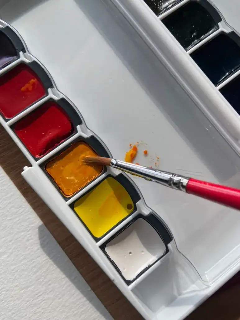 미젤로고체물감,워터칼라고체물감,미젤로워터칼라