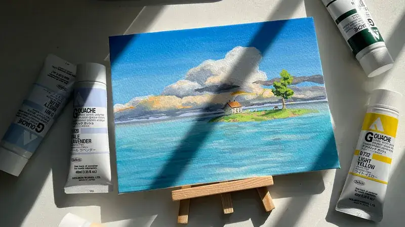 홀베인아크릴과슈,아크릴과슈,HAG,나무이젤,캔버스판넬