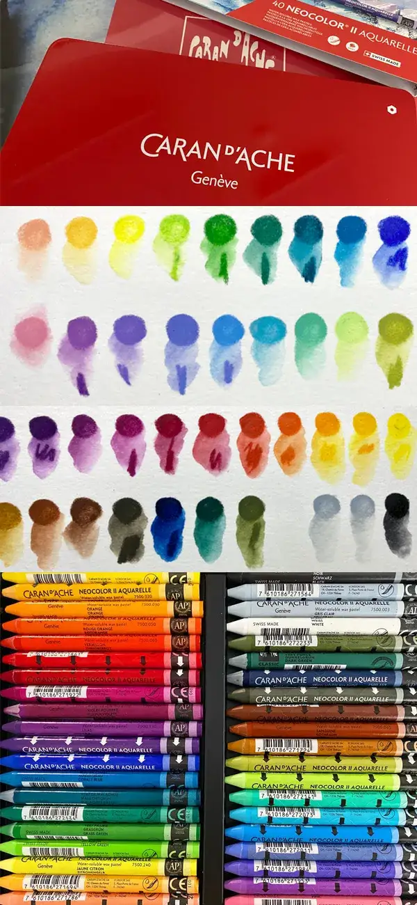 까렌다쉬크레용,까렌다쉬수성크레용,네오칼라2수성크레용