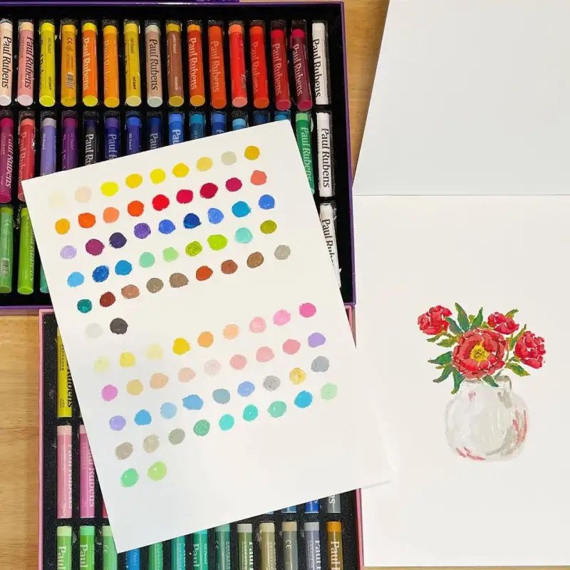 폴루벤스일반오일파스텔,폴루벤스마카롱오일파스텔,오일파스텔발색,폴루벤스오일파스텔패드