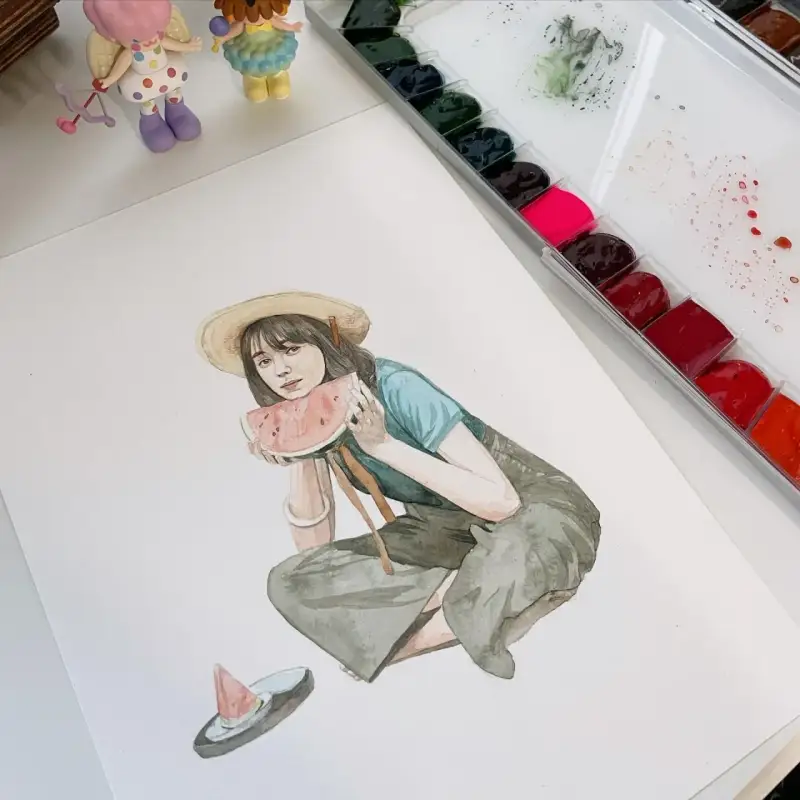 몽마르아트수채화물감세트,미젤로방탄유리전문가용수채화파렛트