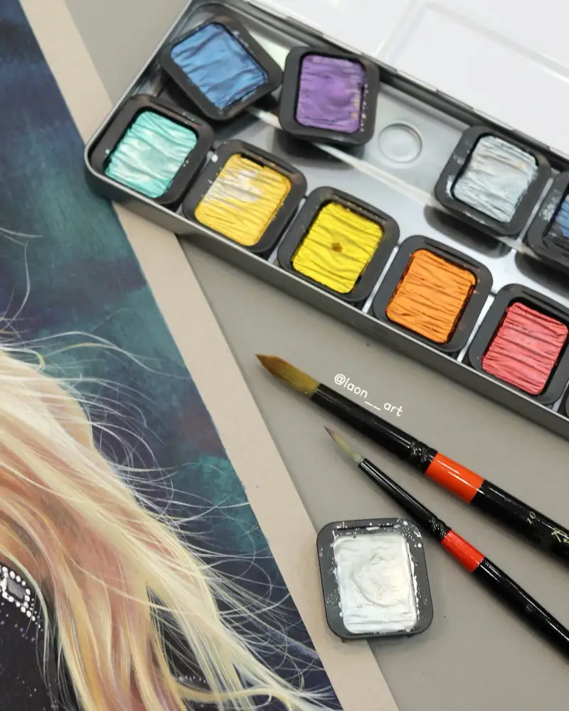 파인텍고체물감,고체물감펄