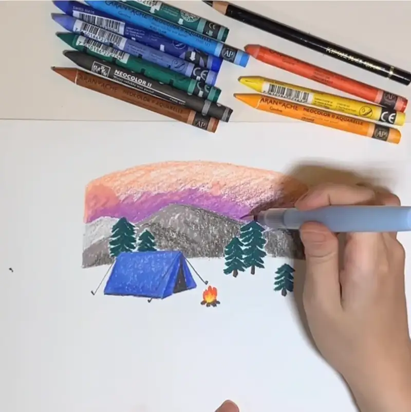 까렌다쉬네오칼라2수성크레용