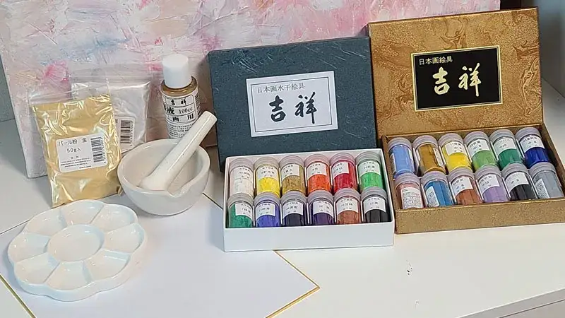 길상,길상분채물감,길상펄분채,아교액,길상아교