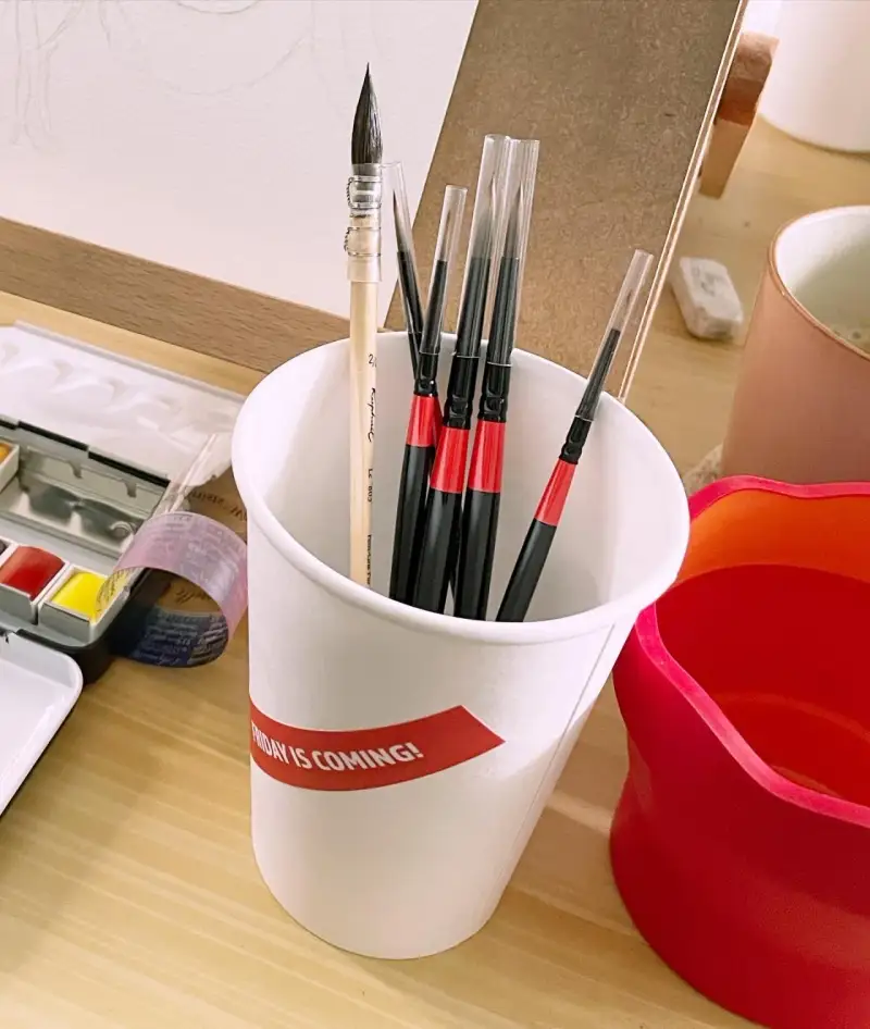 파버카스텔클릭앤고물통,라파엘803,라파엘몹브러쉬,바바라80rs세필붓5본조세트