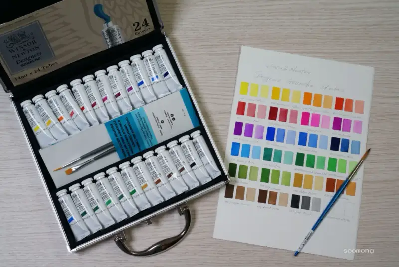 윈저앤뉴튼디자이너스과슈세트,윈저앤뉴튼코트만111수채화붓