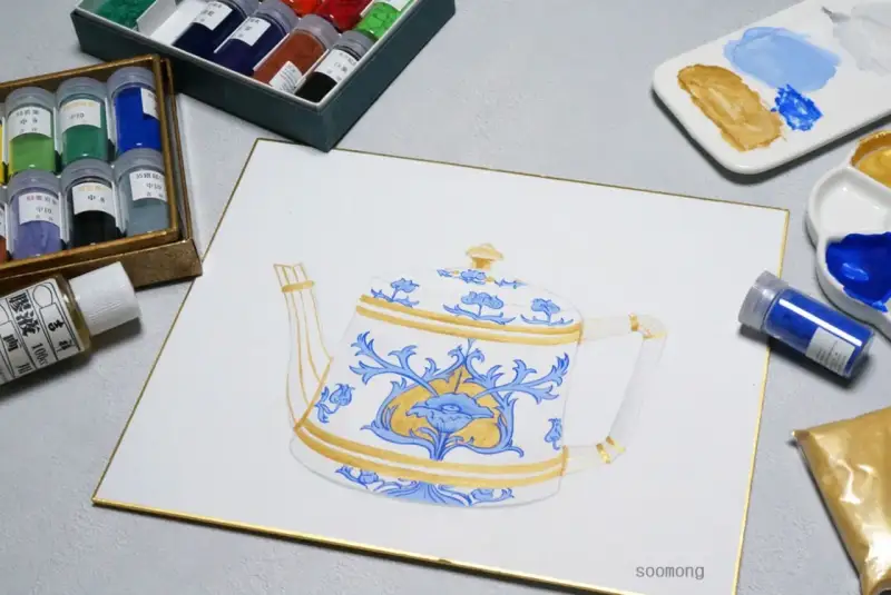 길상두방지(시키시)서화판낱장,길상물아교아교액,길상분채물감세트,길상펄분채