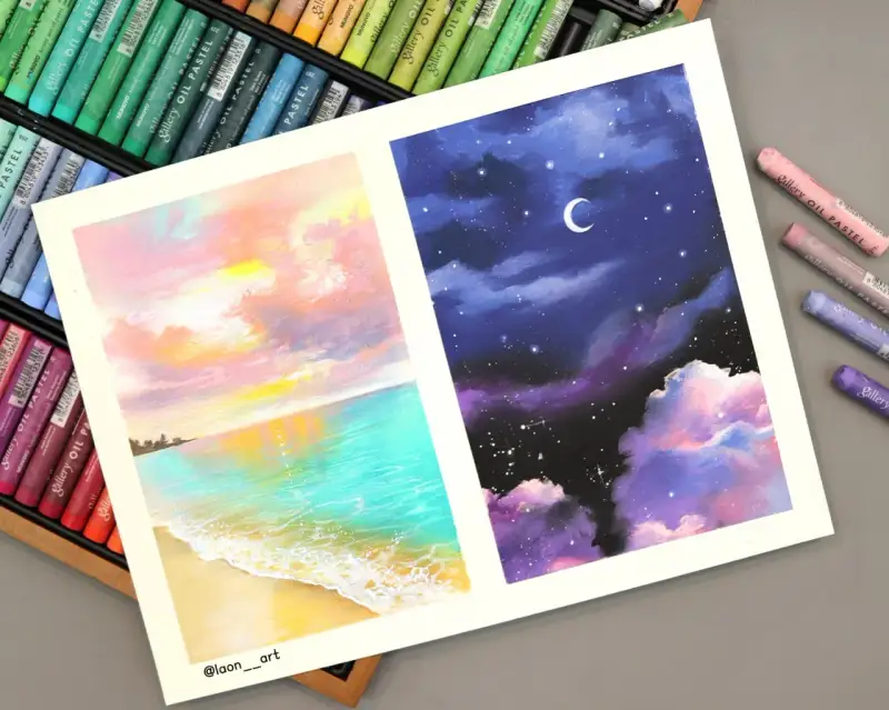 문교오일파스텔,소프트오일파스텔,문교아티스트소프트오일파스텔