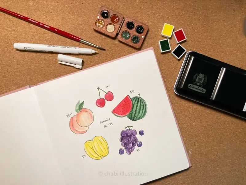 쉬민케호라담수채고체물감팔렛트,바바라70r수채화붓