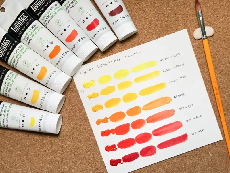 리퀴텍스전문가용헤비바디아크릴물감,리퀴텍스아크릴발색표,리퀴텍스헤비바디아크릴물감카드뮴프리