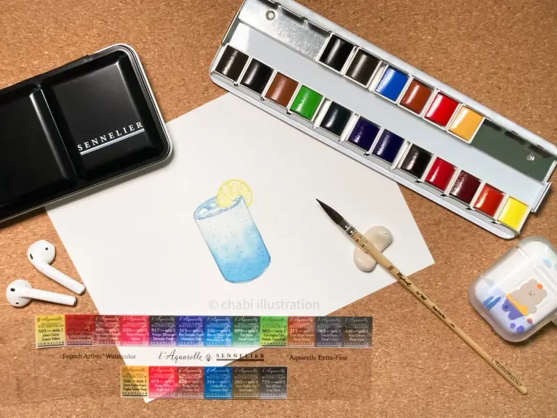 시넬리에전문가용수채고체물감,라파엘803