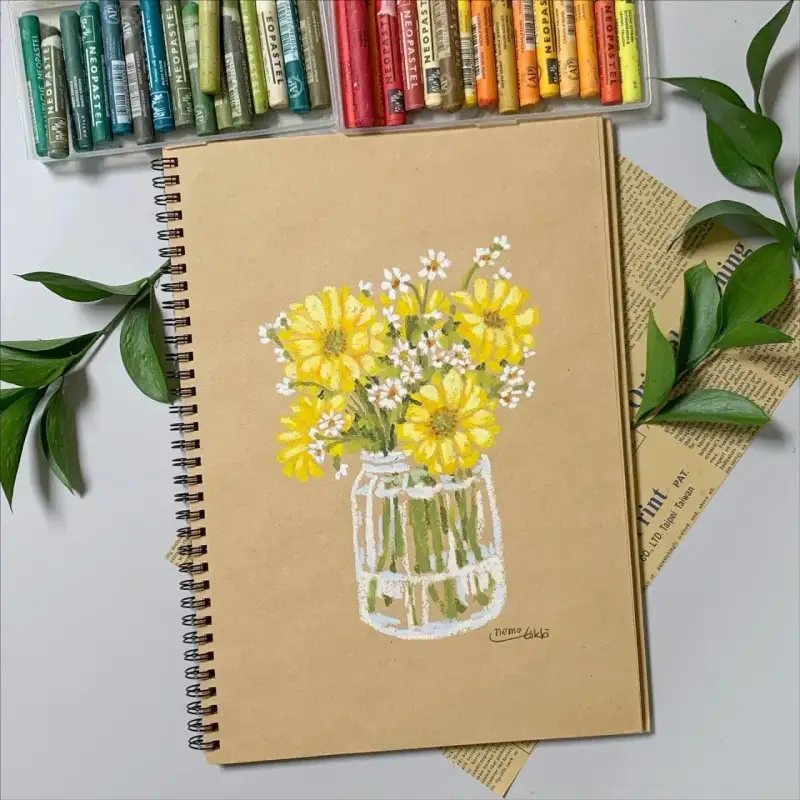 세르지오크라프트스케치북,까렌다쉬네오파스텔오일파스텔