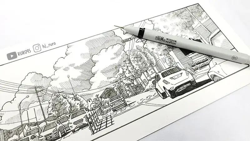 윈더앤뉴튼,파인라이너,윈저앤뉴튼파인라이너,파인라이너펜,드로잉,어반드로잉,도시그림,드로잉펜추천,펜추천