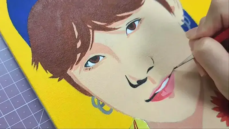 리퀴테스,리퀴텍스아크릴물감,아크릴물감추천,리퀴텍스헤비바디,헤비바디아크릴물감,카드뮴프리,아크릴물감그림,아크릴물감리뷰,리퀴텍스물감,슈가,bts슈가,방탄소년단,방탄소년단그림,연예인그림,초상화