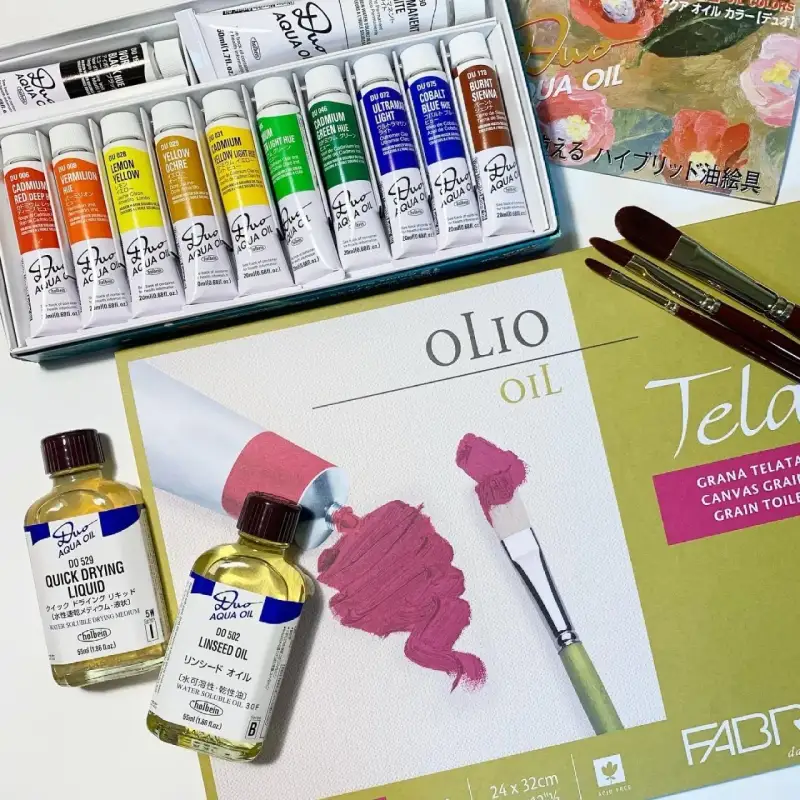 홀베인듀오수용성유화물감,홀베인듀오전용린시드오일,홀베인듀오전용퀵드라잉리퀴드오일,파브리아노테라유화용스케치북패드,홀베인유화아크릴붓220f하드리세이블