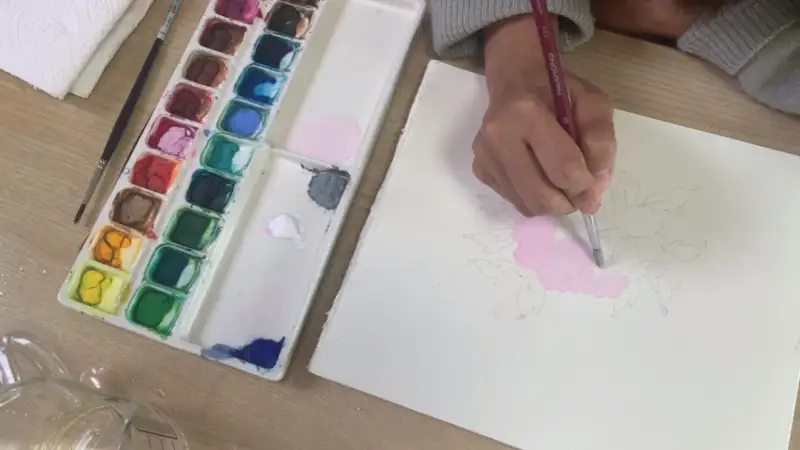 밑색칠하기,바림,바림질