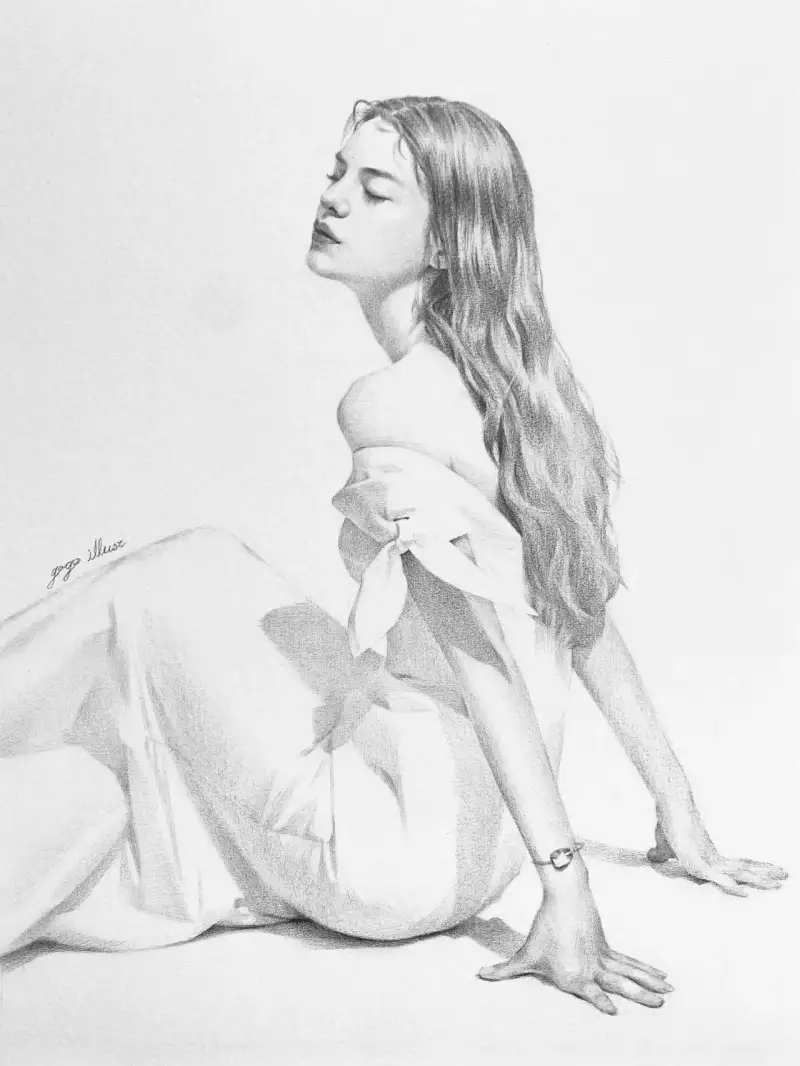 인물화,인물스케치,연필인물화,연필드로잉