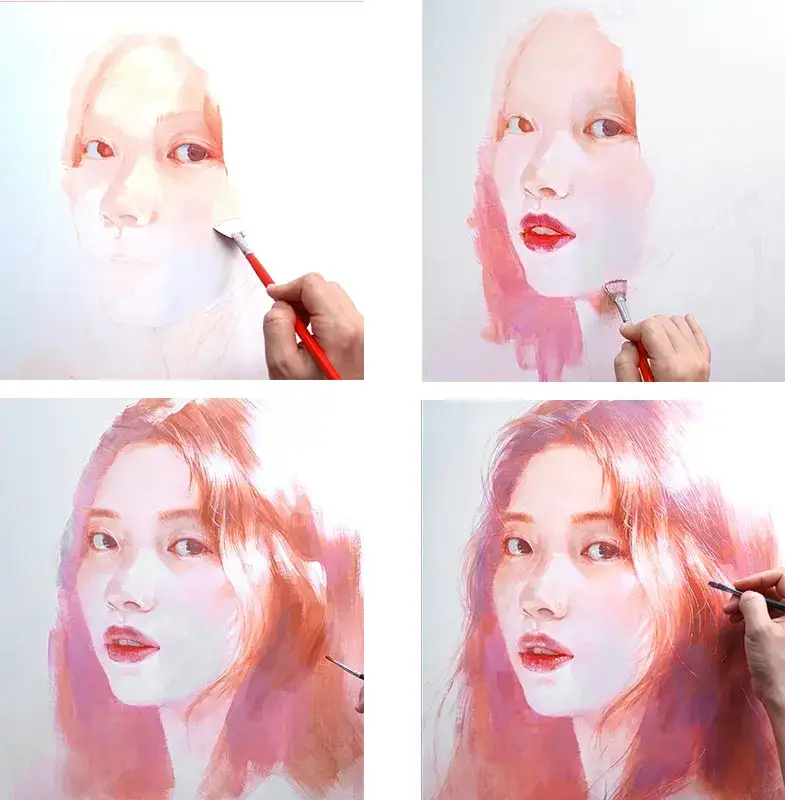 인물화그리기,아크릴일러스트,아크릴화,아크릴인물화