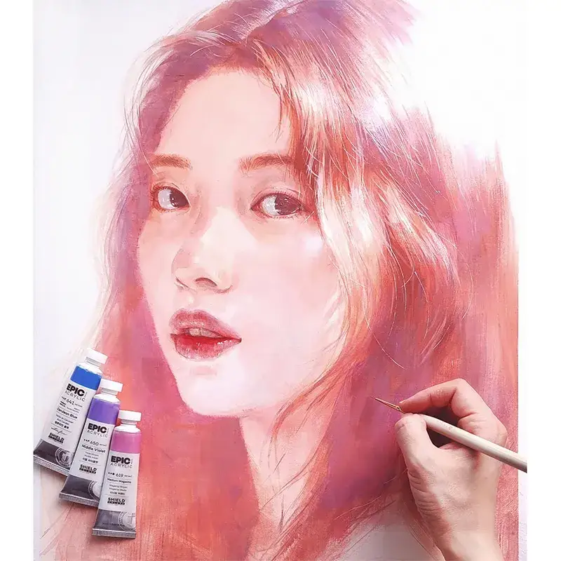 쉴드에픽아크릴물감,쉴드에필,쉴드에픽,쉴드아크릴물감,쉴드에픽아크릴물감세트,쉴드아크릴물감세트,아크릴화,아크릴인물화,인물화그리기