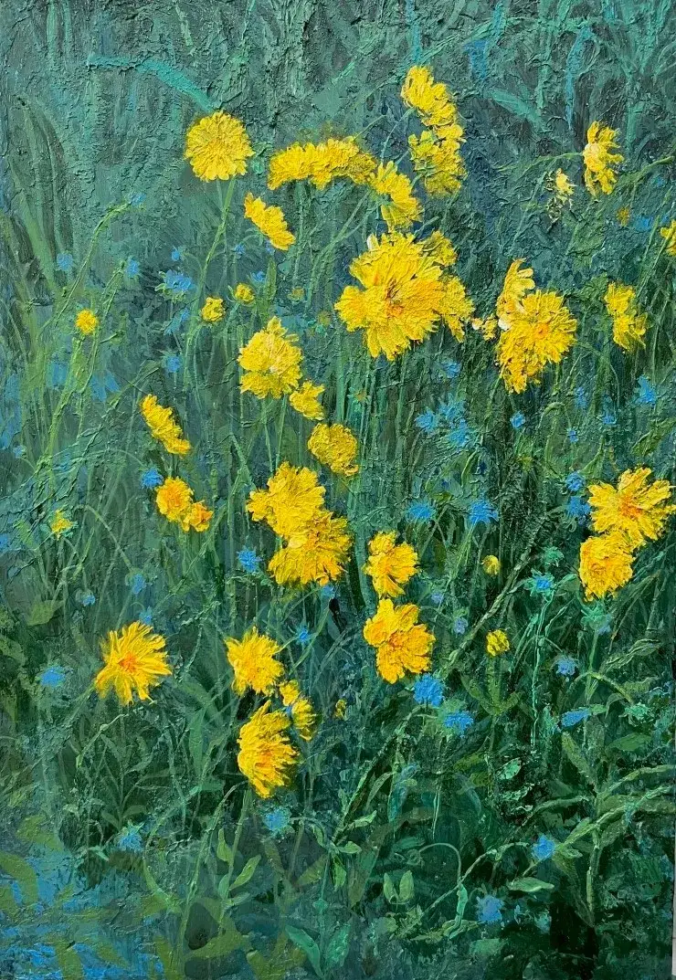 아크릴화,아크릴페인팅,아크릴일러스트,풍경화,들꽃그리기,들꽃