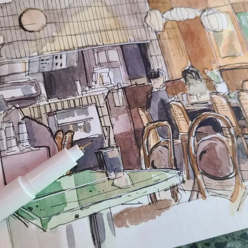 우찌다4600드로잉라이너,우찌다4600,우찌다4600라이너,우찌다라이너,우찌다펜,풍경화그리기,풍경드로잉,어반스케치