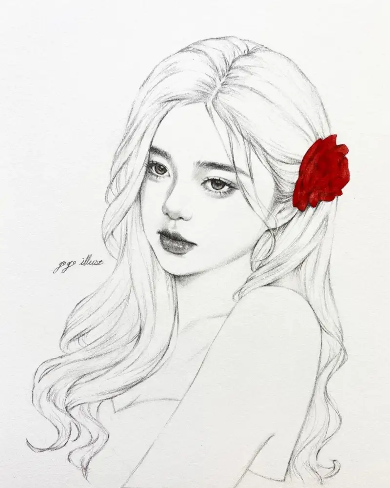 인물드로잉,인물화,인물일러스트,연필일러스트,연필그림,연필인물화