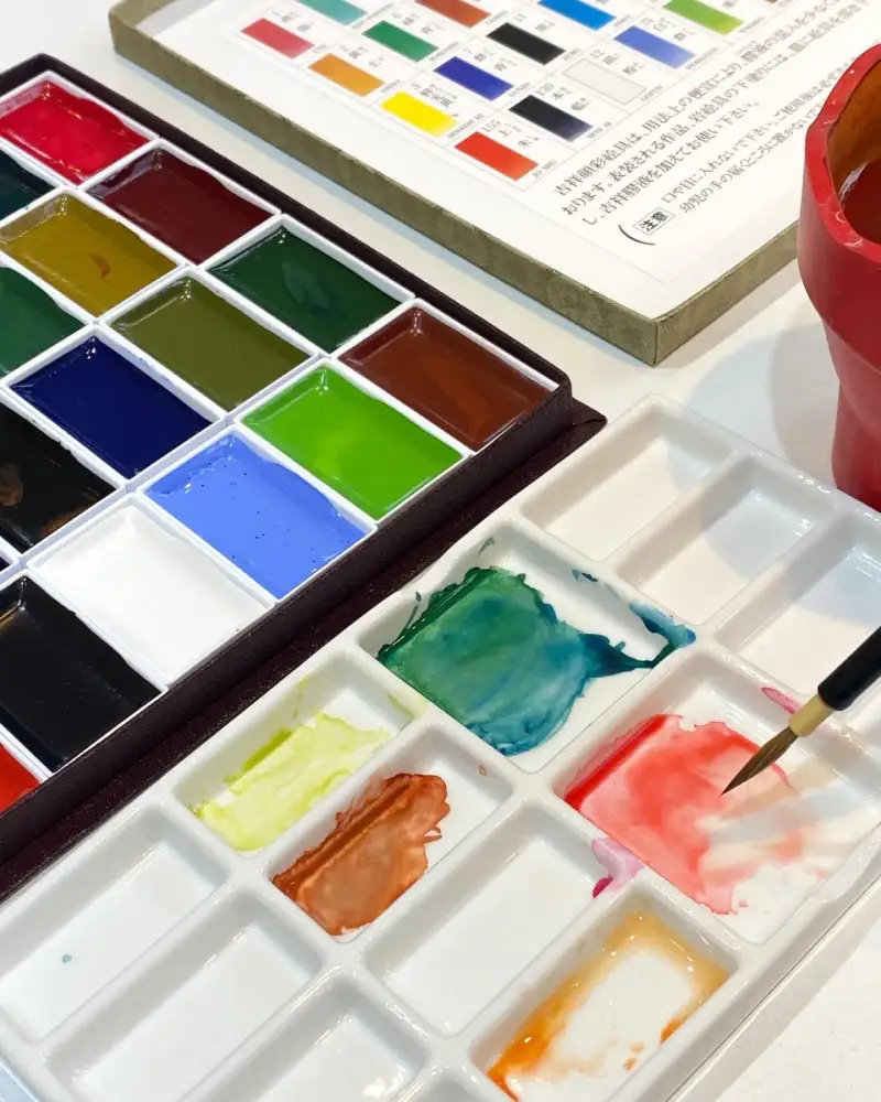 길상안채접시물감,길상안채물감,길상안채,길상접시물감,길상고체물감,도자기파렛트