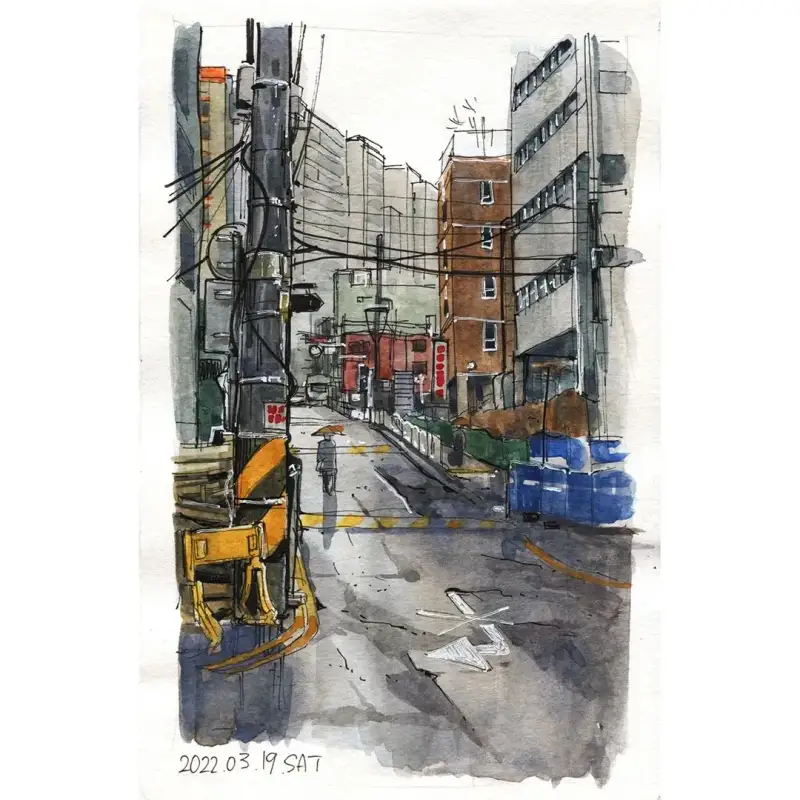 어반스케치,어반드로잉,풍경화그리기,풍경스케치