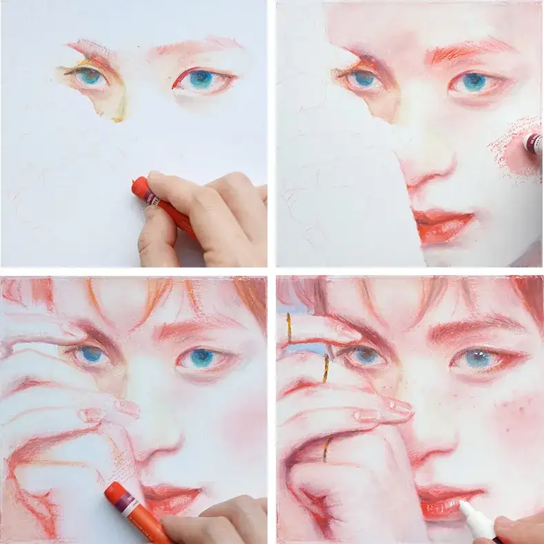 반고흐오일파스텔,반고흐오일파스텔세트,반고흐오일파스텔12색,인물크로키,인물드로잉,인물화그리기,파브리아노브리스톨,파브리아노브리스톨스케치북