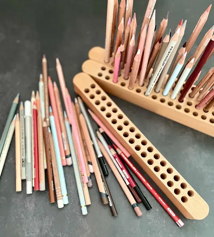 붓색연필연필꽂이,3단접이식,붓색연필연필꽂이3단접이식