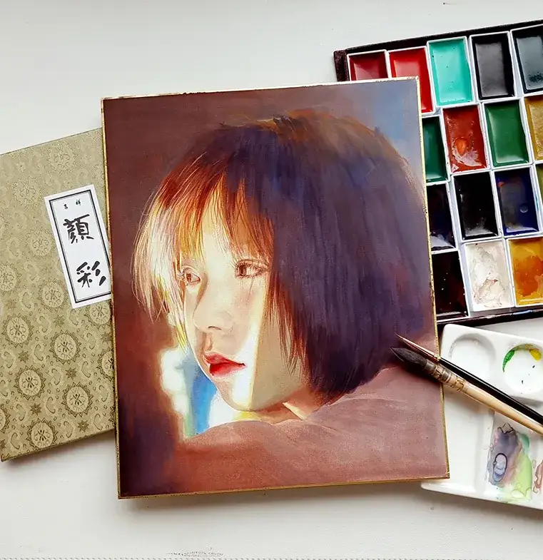 길상안채접시고체물감,길상안채물감,길상접시물감,길상고체물감,길상동양화물감,길상두방지,도자기파렛트,동양화일러스트,동양화그림,동양화인물화,인물수채화