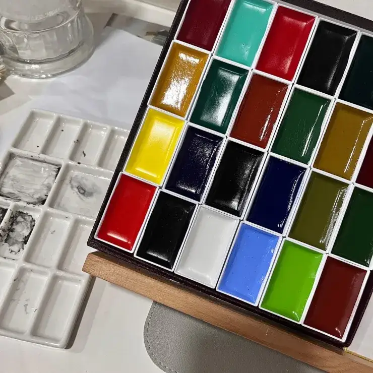 길상안채고체물감,길상안채물감,길상고체물감,길상안채,길상고체,길상동양화물감,길상물감,도자기파렛트