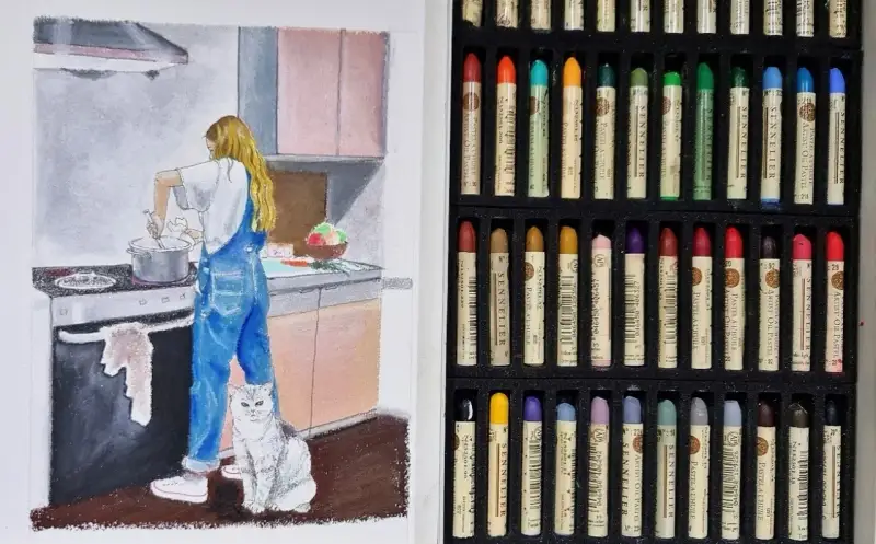 시넬리에오일파스텔48색,시넬리에오일파스텔,오일파스텔화,오일파스텔드로잉